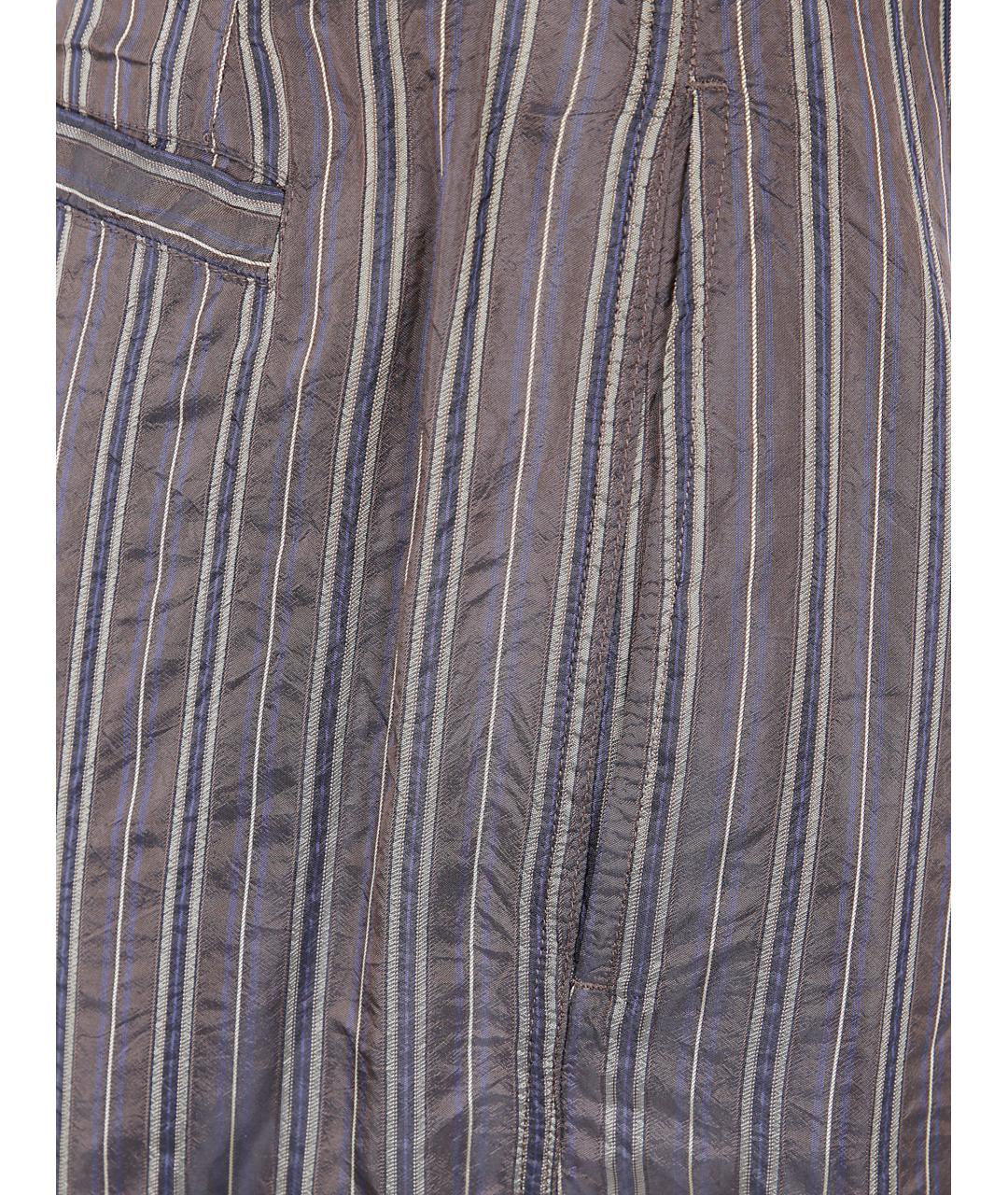 DRIES VAN NOTEN Коричневые вискозные прямые брюки, фото 3