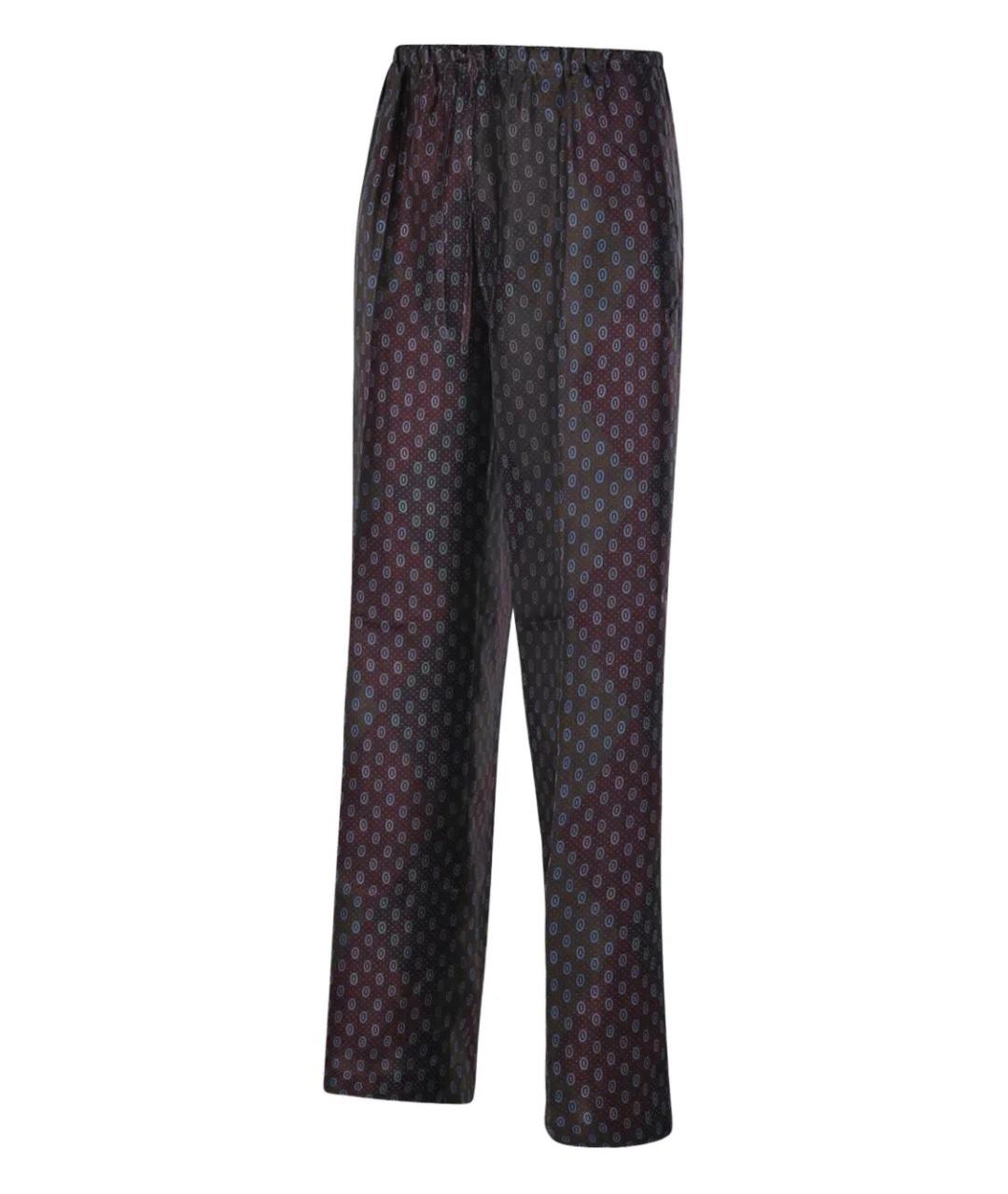 DRIES VAN NOTEN Мульти шелковые прямые брюки, фото 2