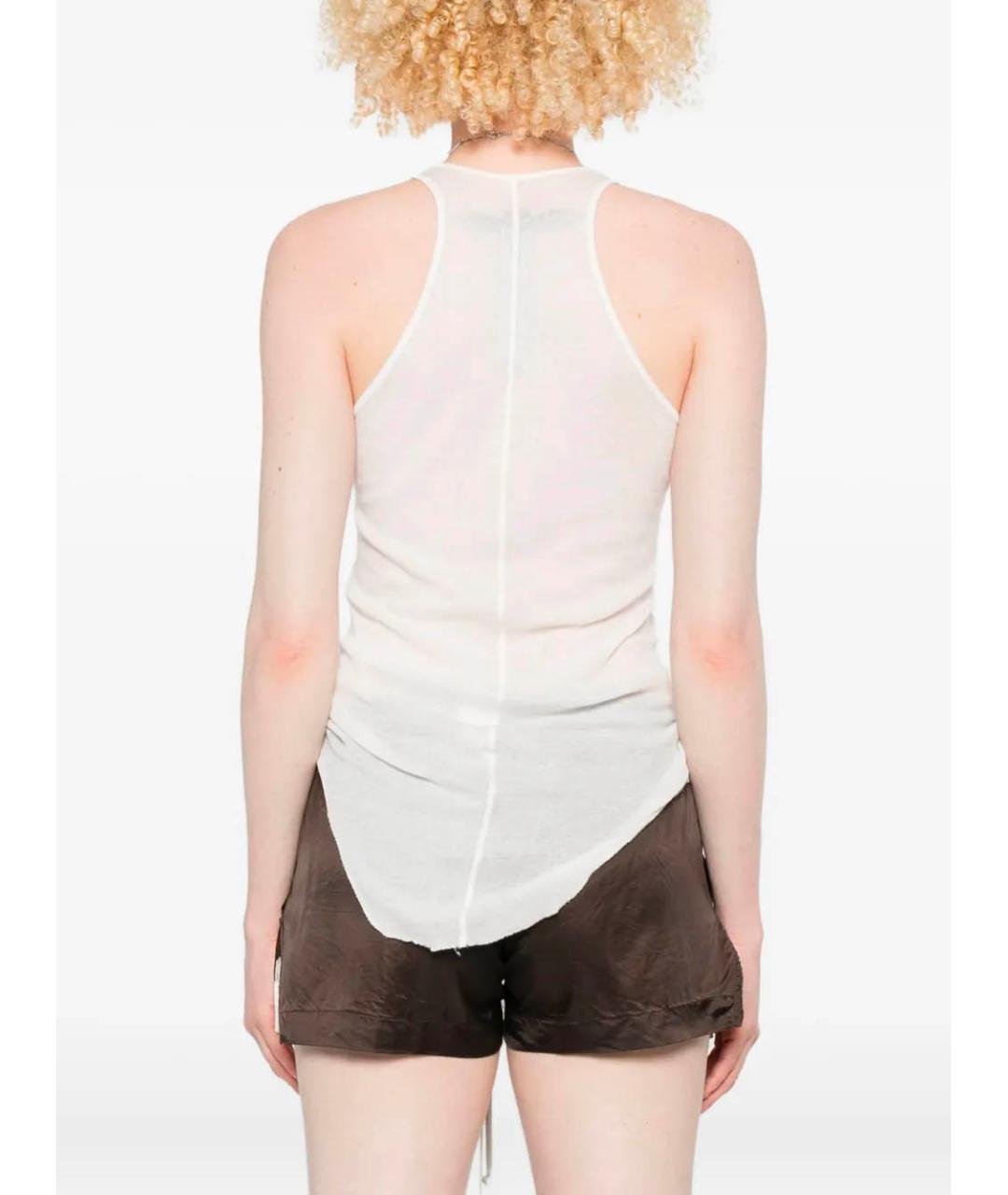 RICK OWENS Белая хлопковая майка, фото 4