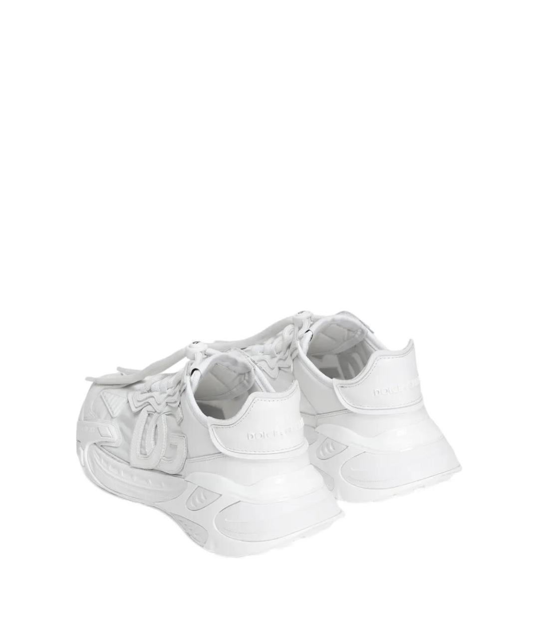 DOLCE&GABBANA Белые кожаные низкие кроссовки / кеды, фото 3