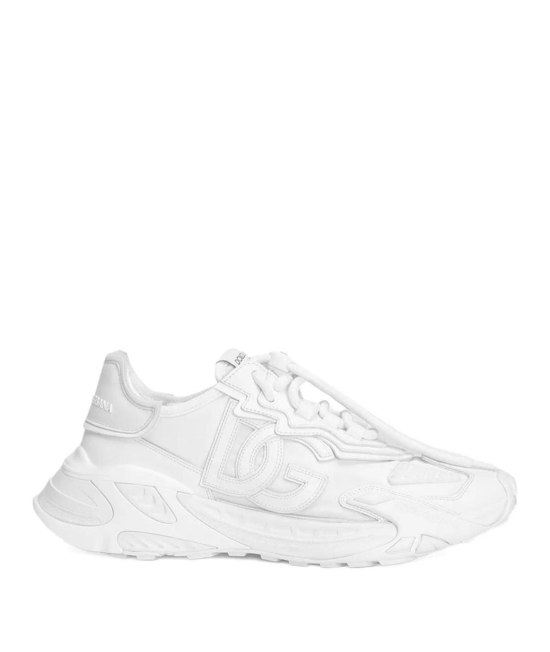 DOLCE&GABBANA Белые кожаные низкие кроссовки / кеды, фото 1