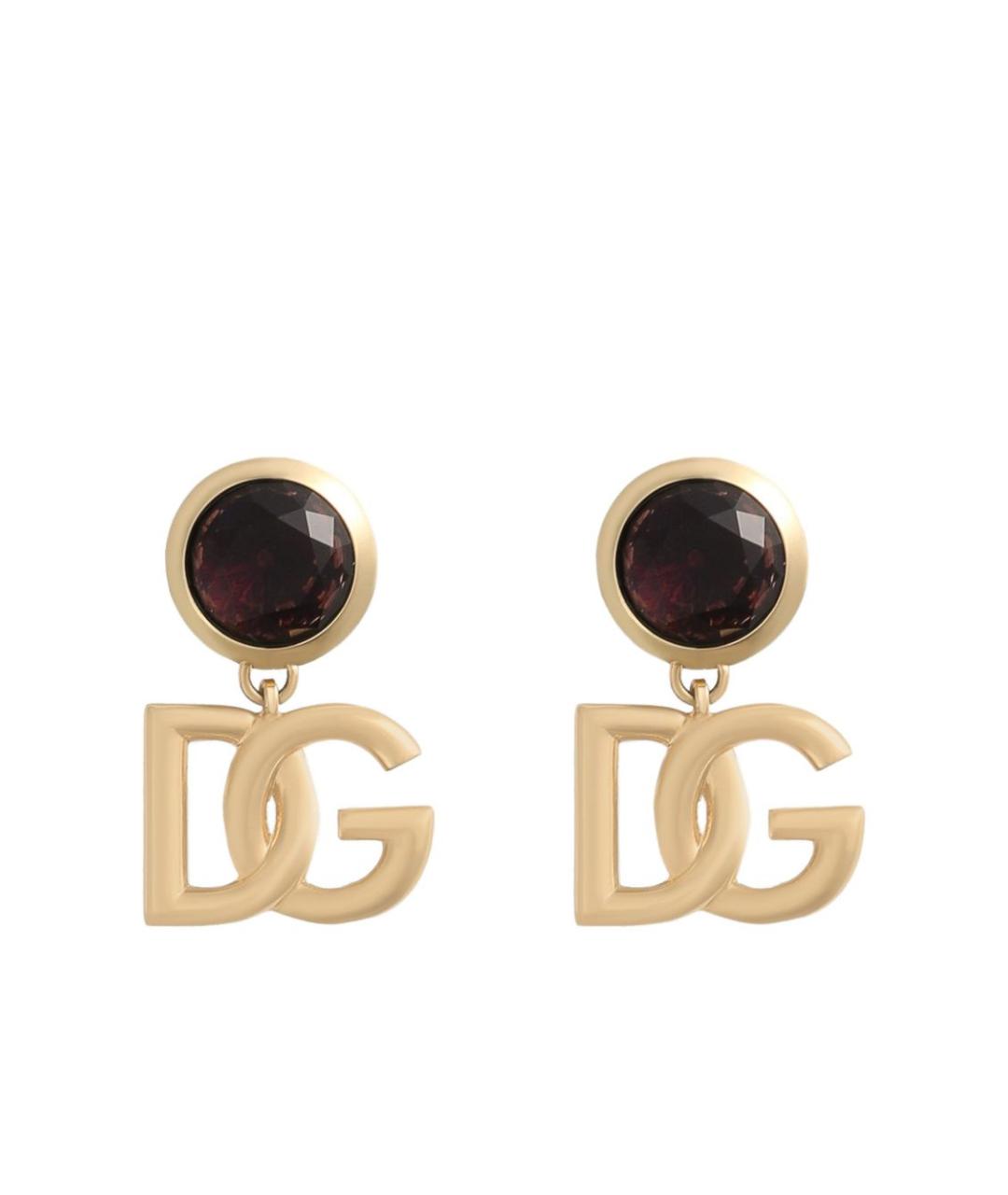 DOLCE&GABBANA Золотые латунные серьги, фото 1