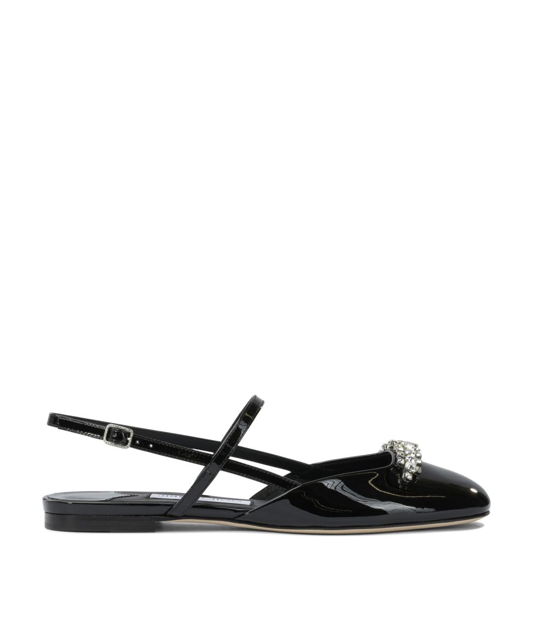 JIMMY CHOO Черные кожаные балетки, фото 1