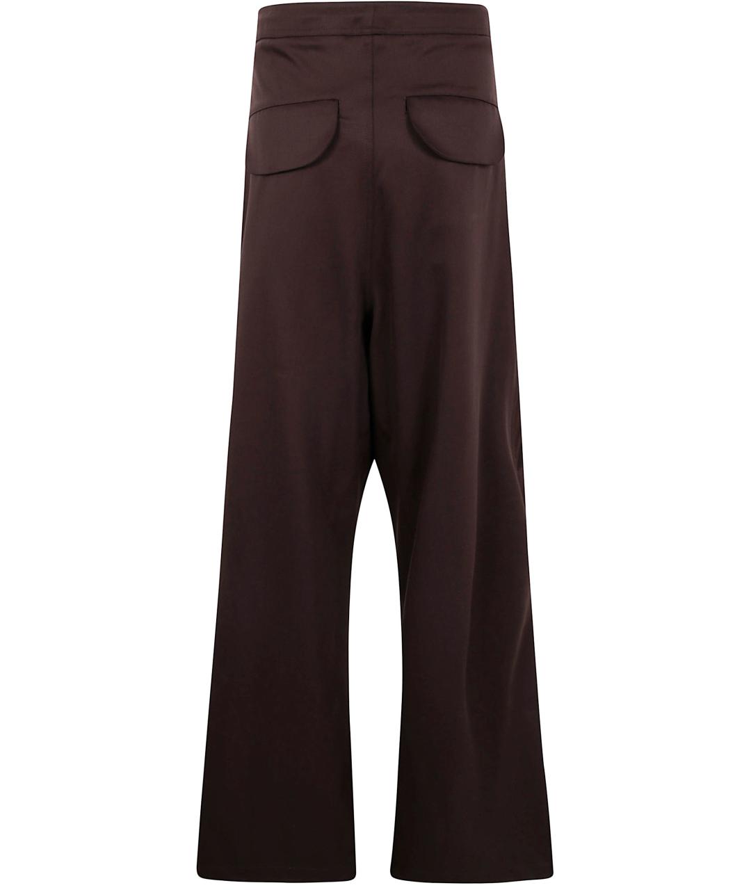 entire studios Коричневые шерстяные прямые брюки, фото 2