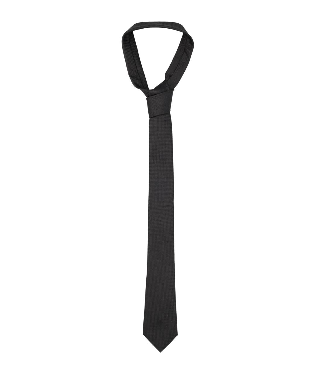 TOM FORD Черный шелковый галстук, фото 1