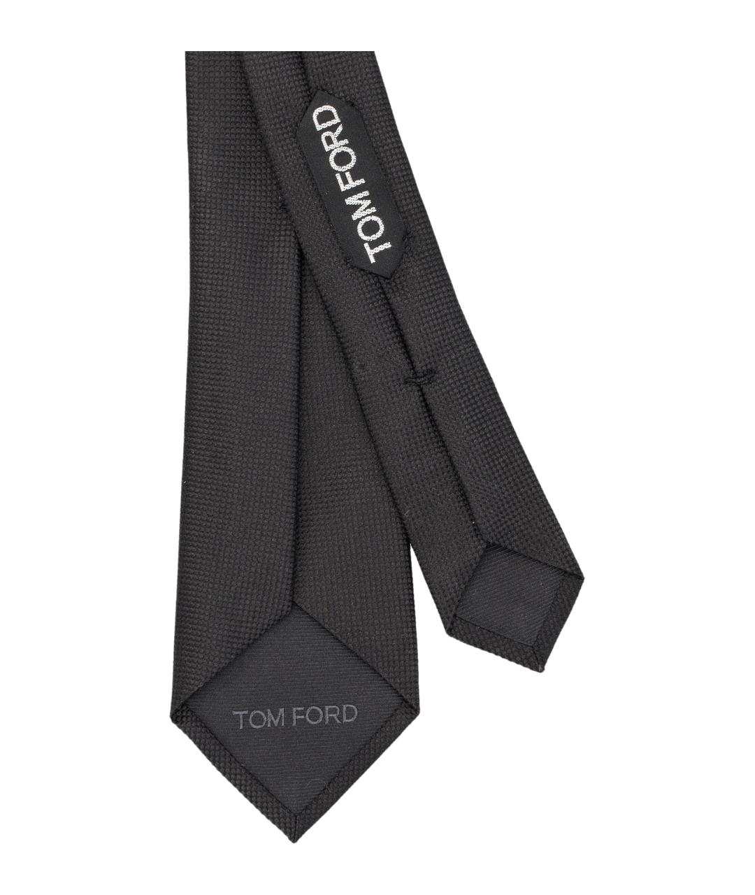 TOM FORD Черный шелковый галстук, фото 2