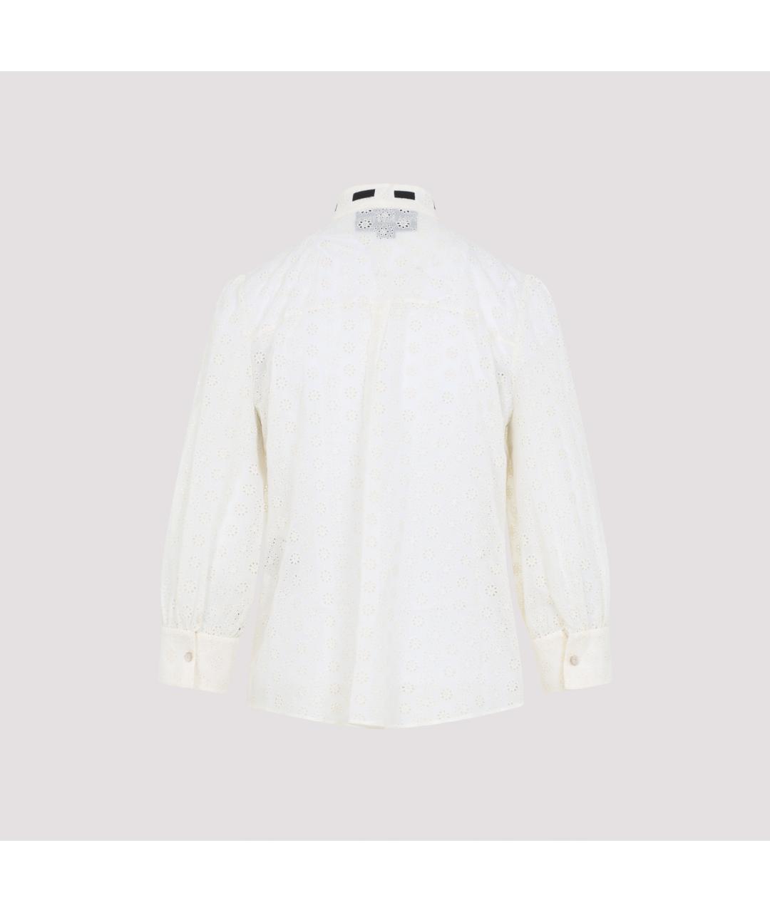 VALENTINO Белая хлопковая рубашка, фото 3