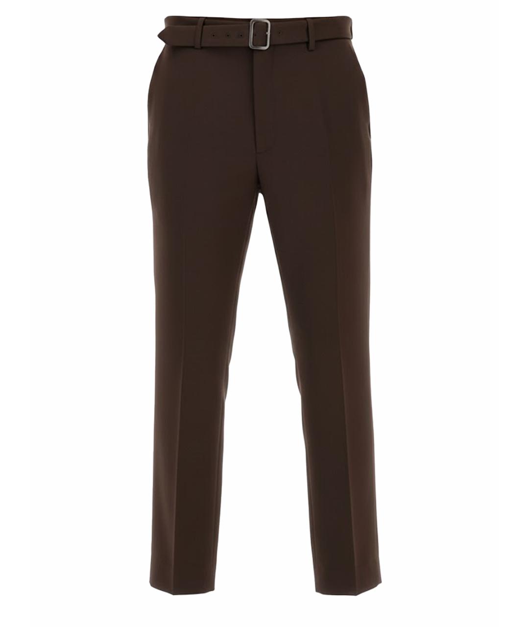 MM6 MAISON MARGIELA Коричневые полиэстеровые повседневные брюки, фото 1