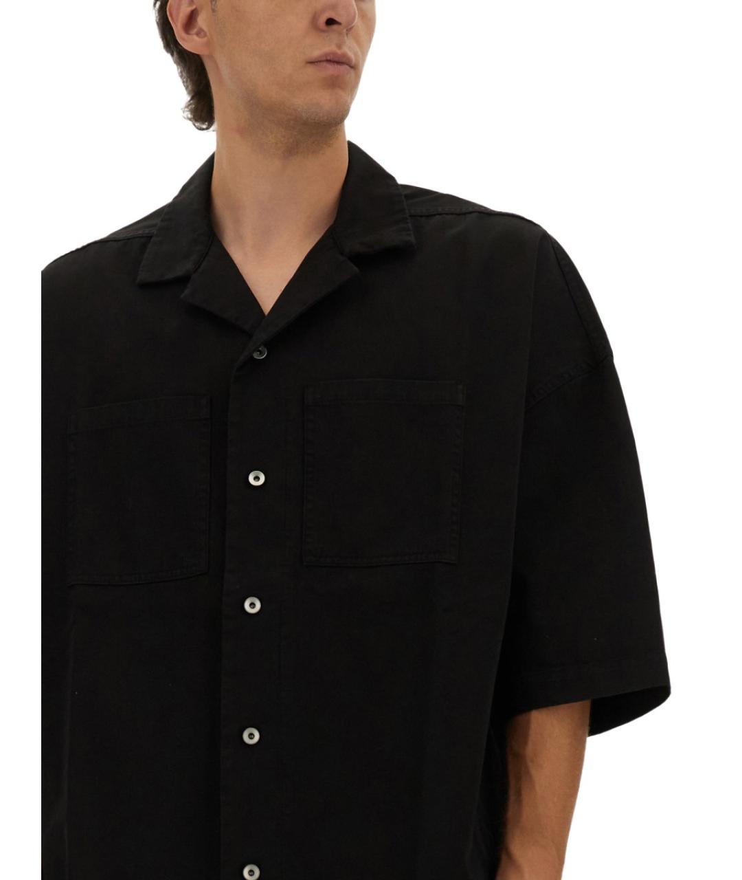 RICK OWENS DRKSHDW Черная хлопковая кэжуал рубашка, фото 4
