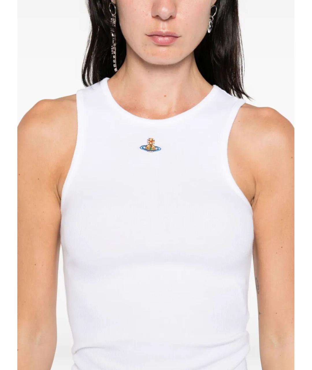 VIVIENNE WESTWOOD Белая хлопковая майка, фото 4