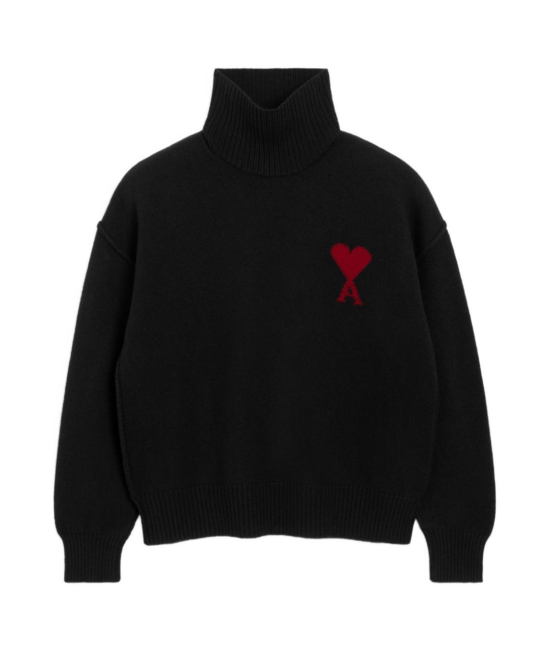 Ami Paris Черный шерстяной джемпер / свитер, фото 1