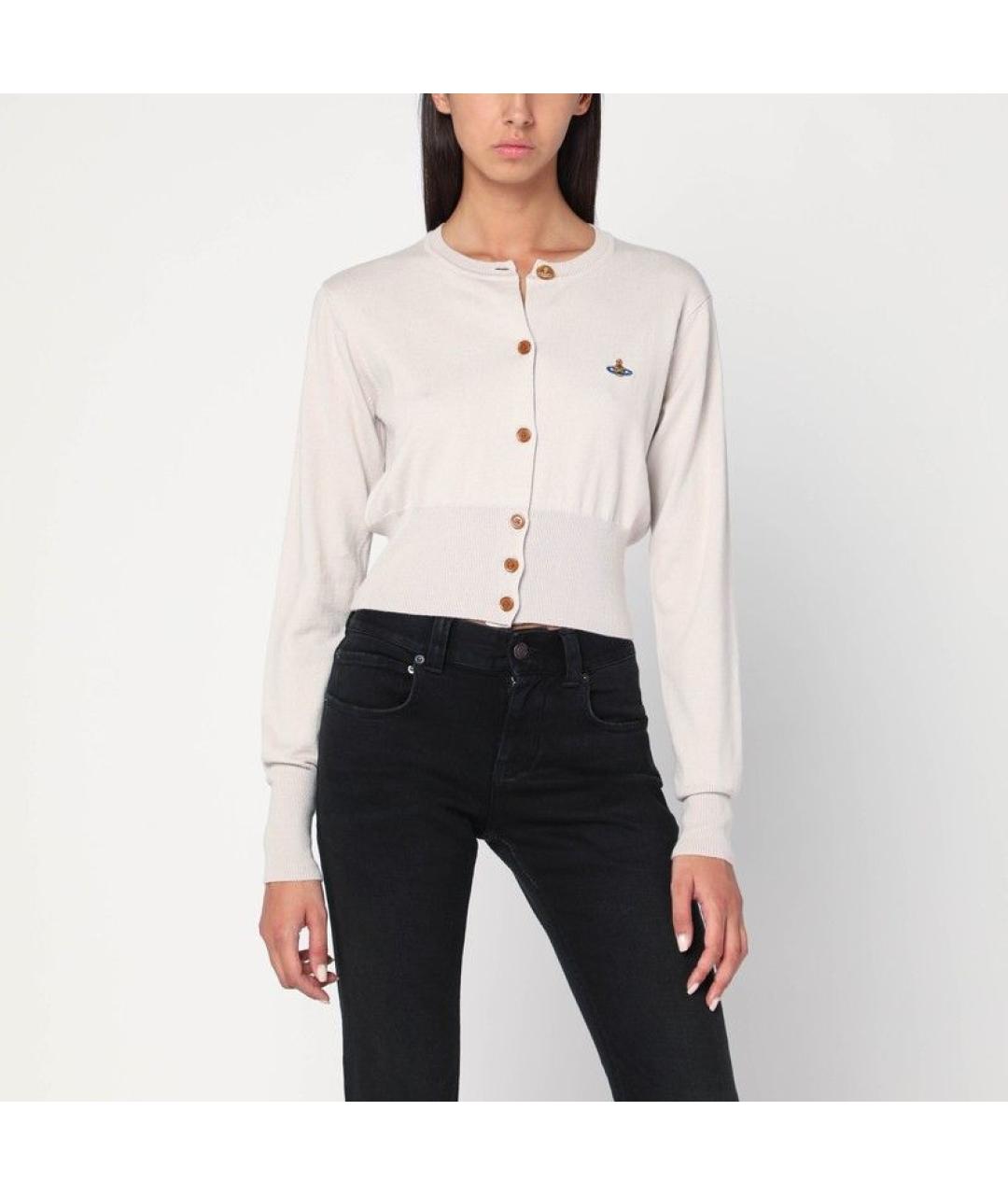 VIVIENNE WESTWOOD Белый хлопковый джемпер / свитер, фото 2