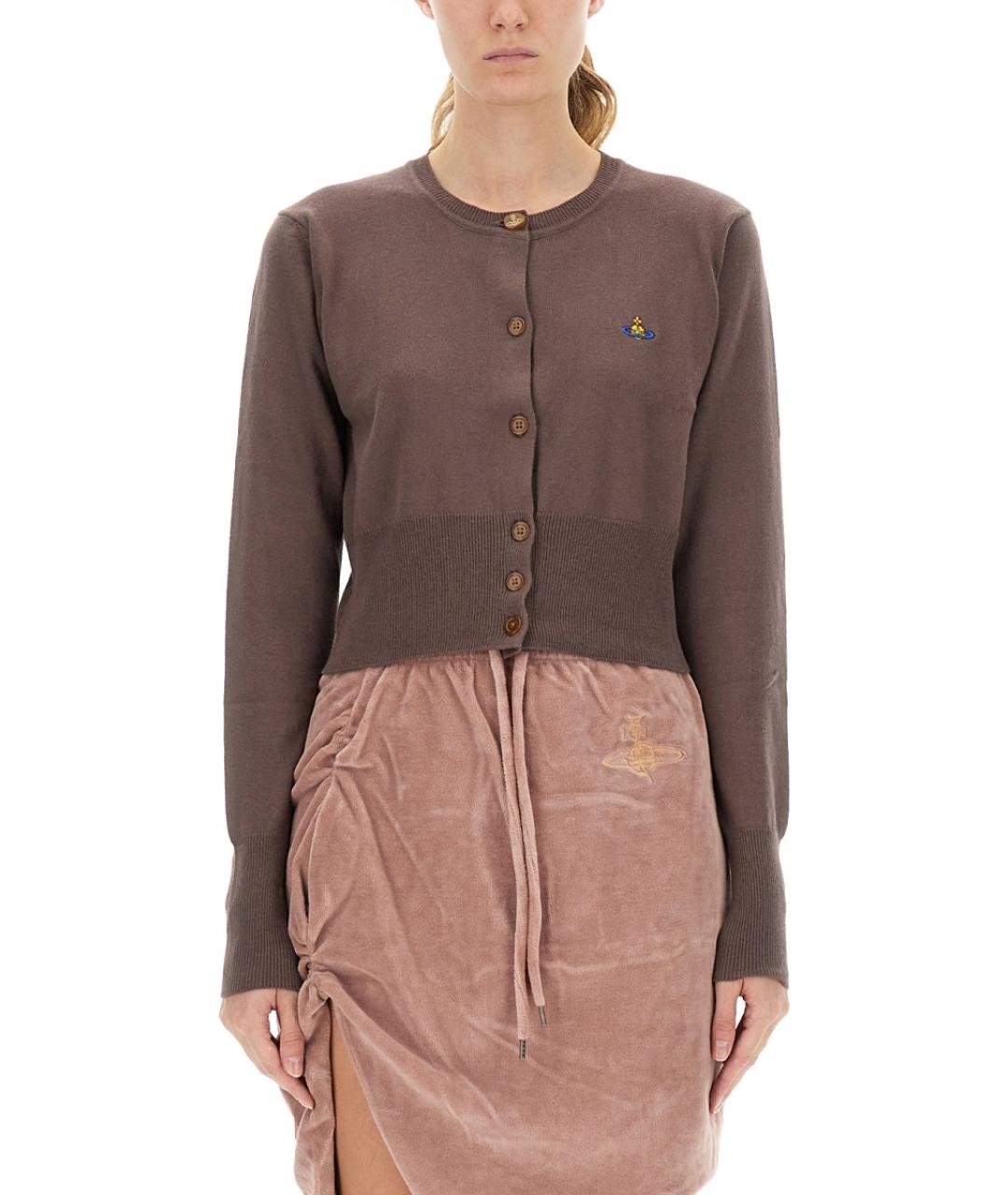 VIVIENNE WESTWOOD Коричневый хлопковый джемпер / свитер, фото 2