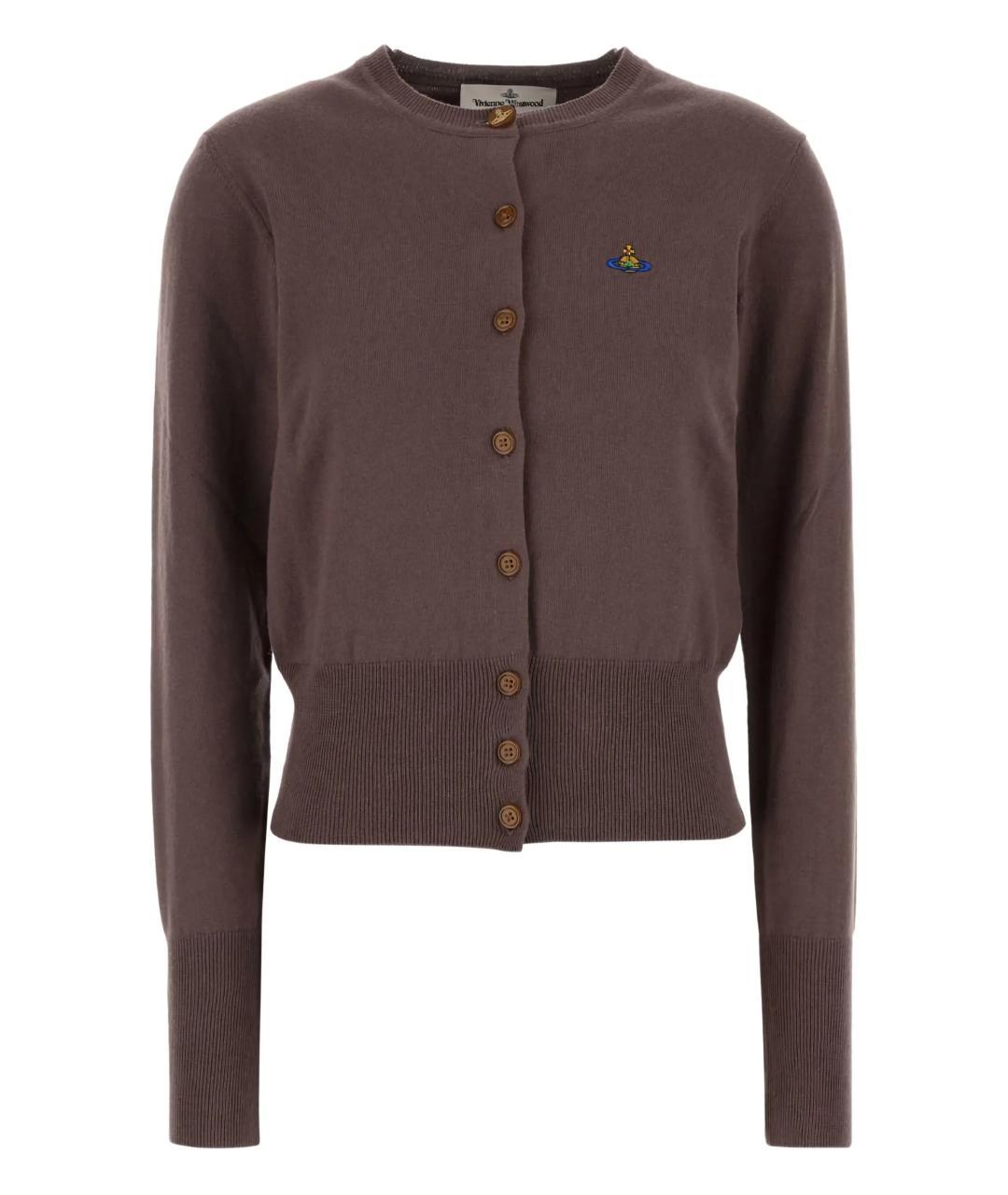 VIVIENNE WESTWOOD Коричневый хлопковый джемпер / свитер, фото 5