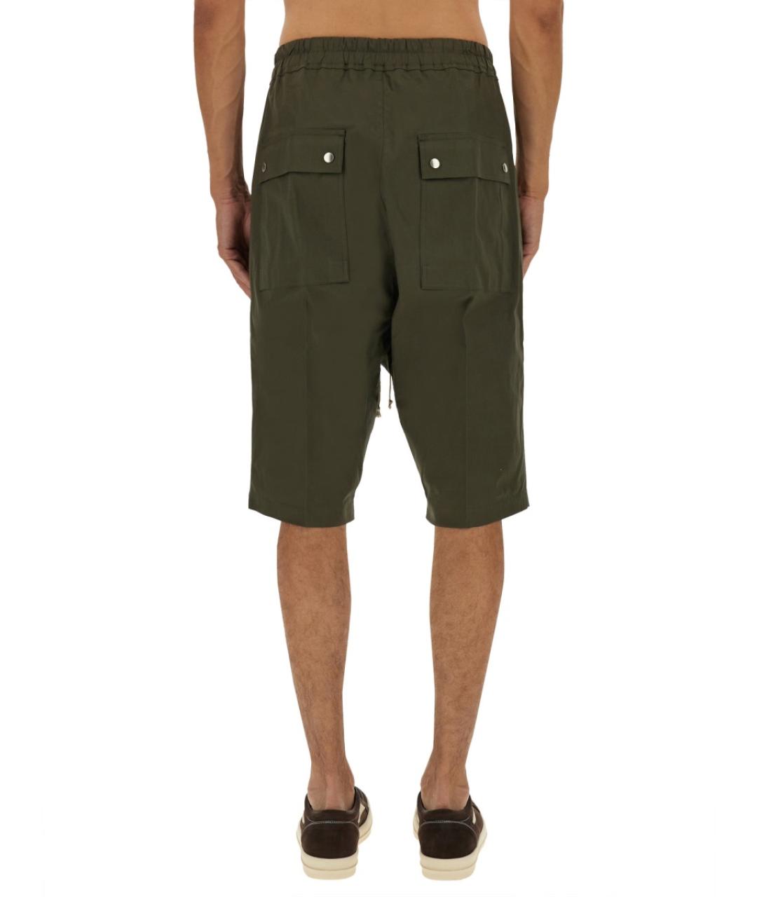 RICK OWENS Зеленые хлопковые шорты, фото 4