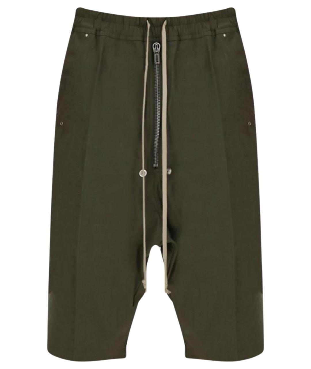 RICK OWENS Зеленые хлопковые шорты, фото 1