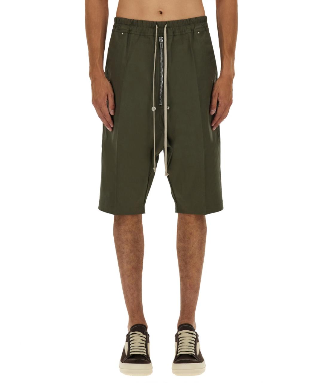 RICK OWENS Зеленые хлопковые шорты, фото 2