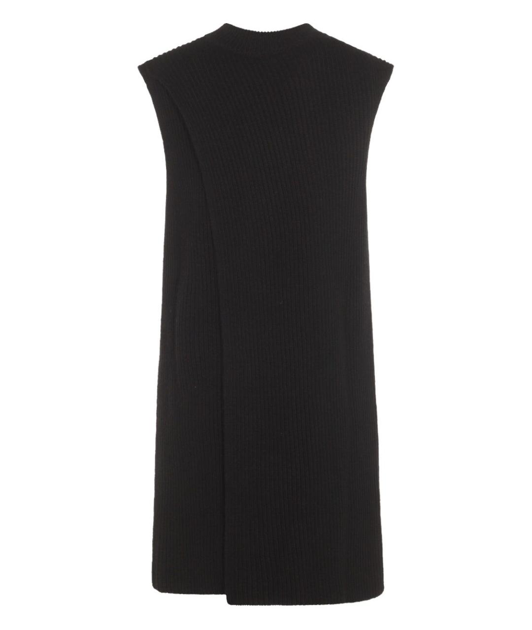 JIL SANDER Черная шерстяная жилетка, фото 1