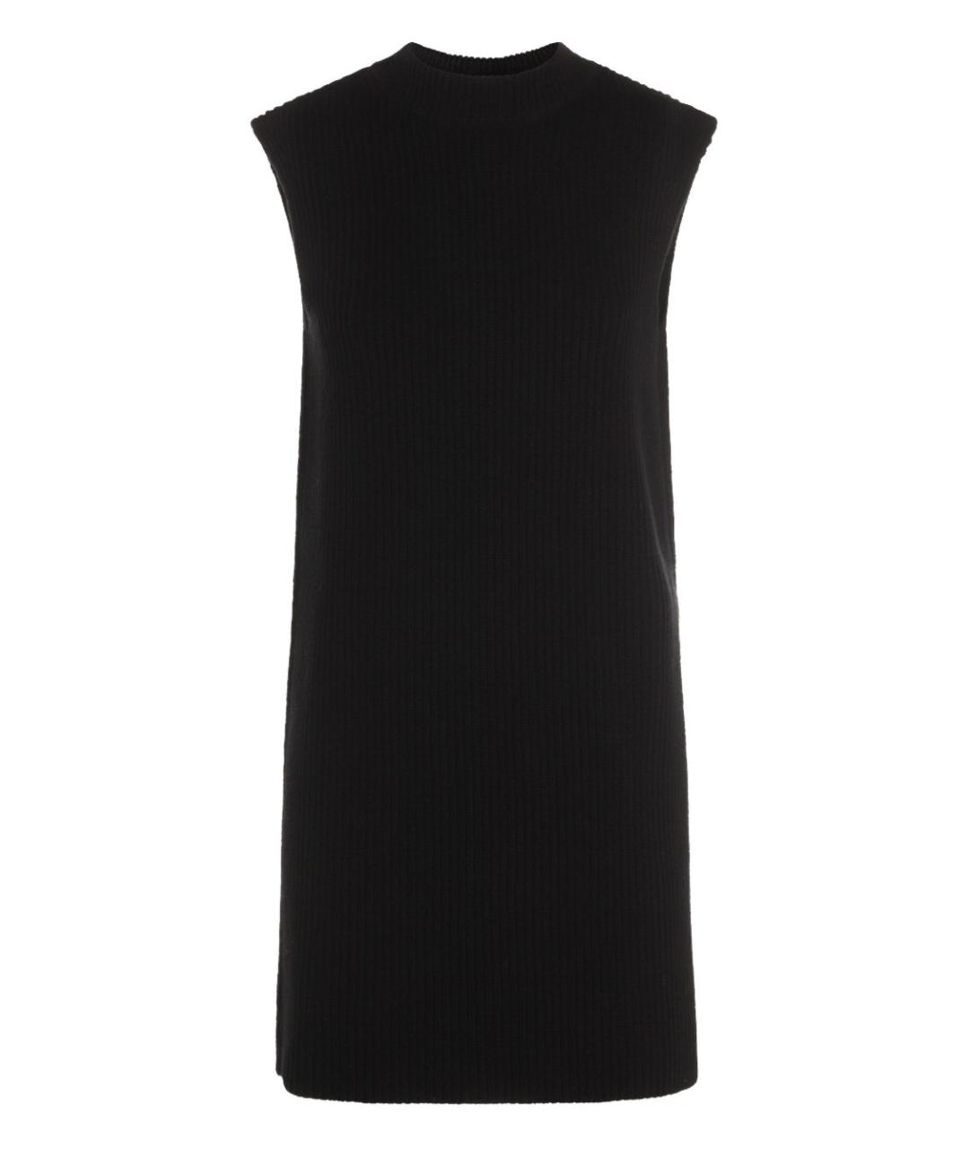 JIL SANDER Черная шерстяная жилетка, фото 4