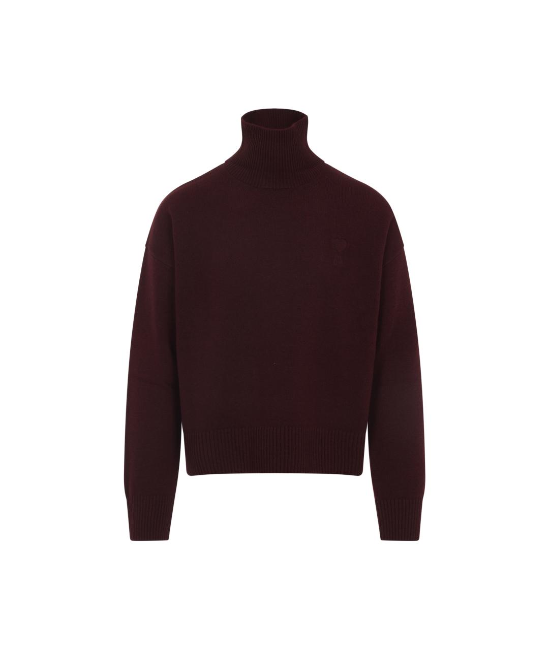 Ami Paris Бордовая шерстяная водолазка, фото 1