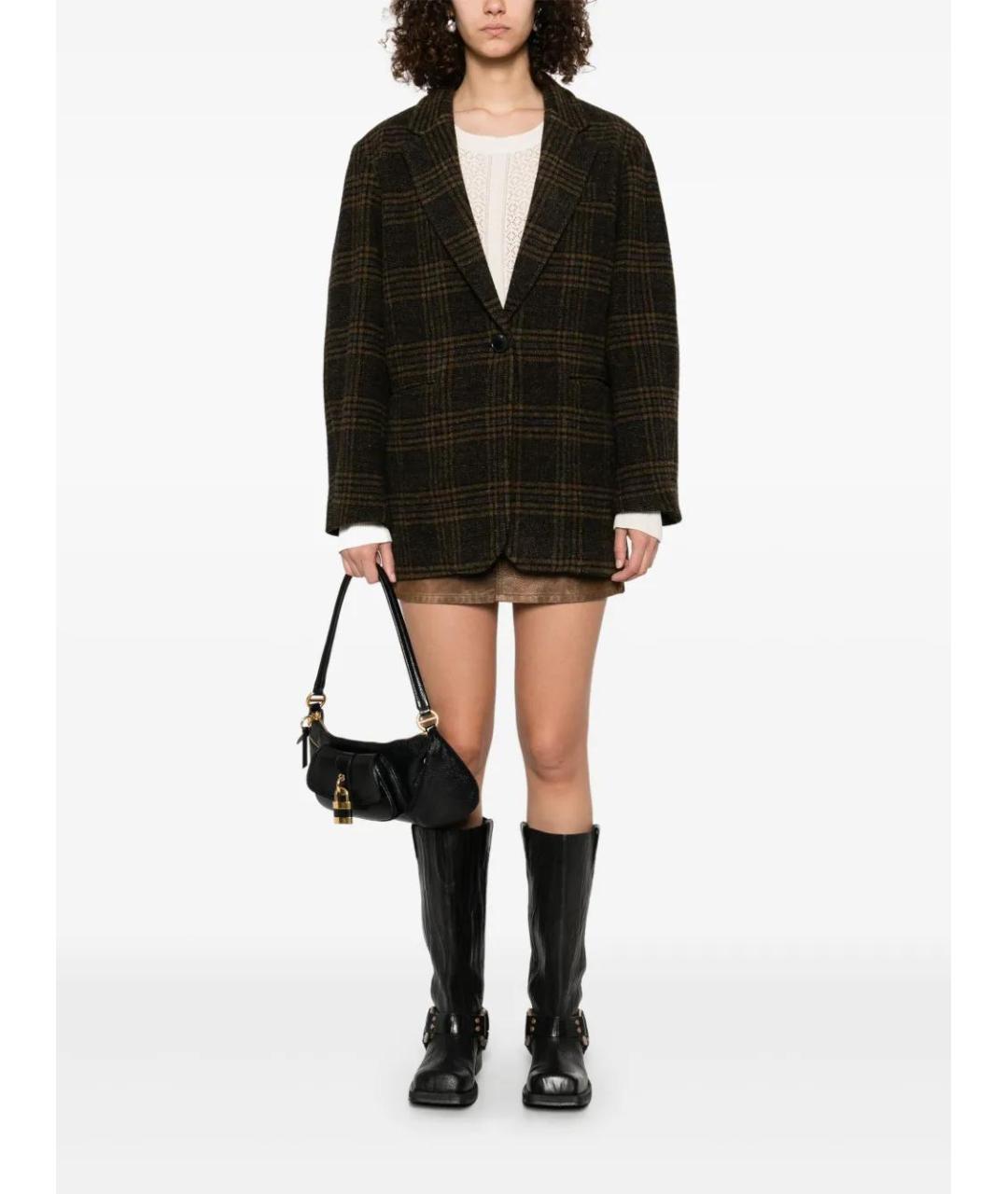 ISABEL MARANT Коричневый шерстяной жакет/пиджак, фото 3