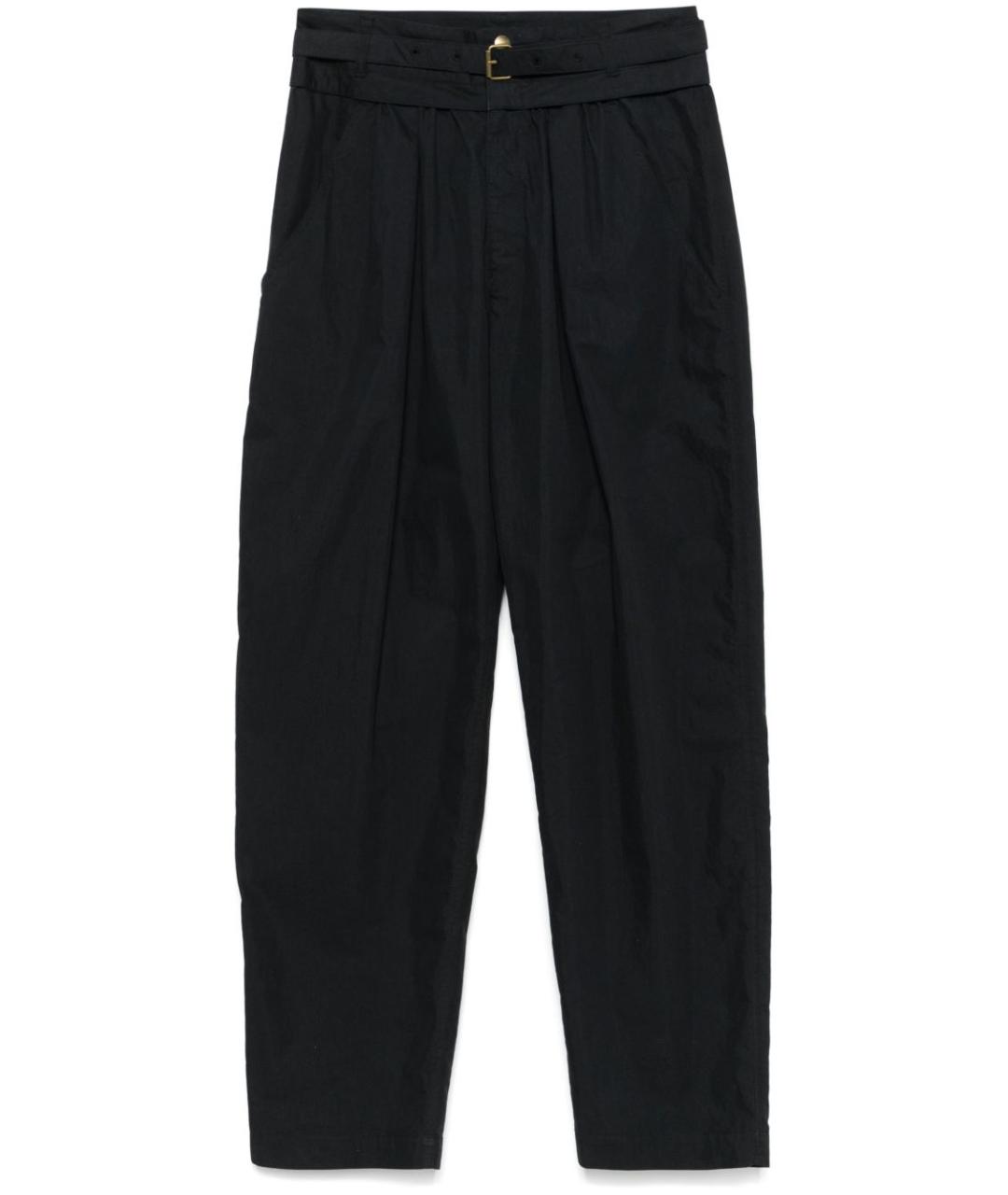 ISABEL MARANT Антрацитовые хлопковые прямые брюки, фото 1