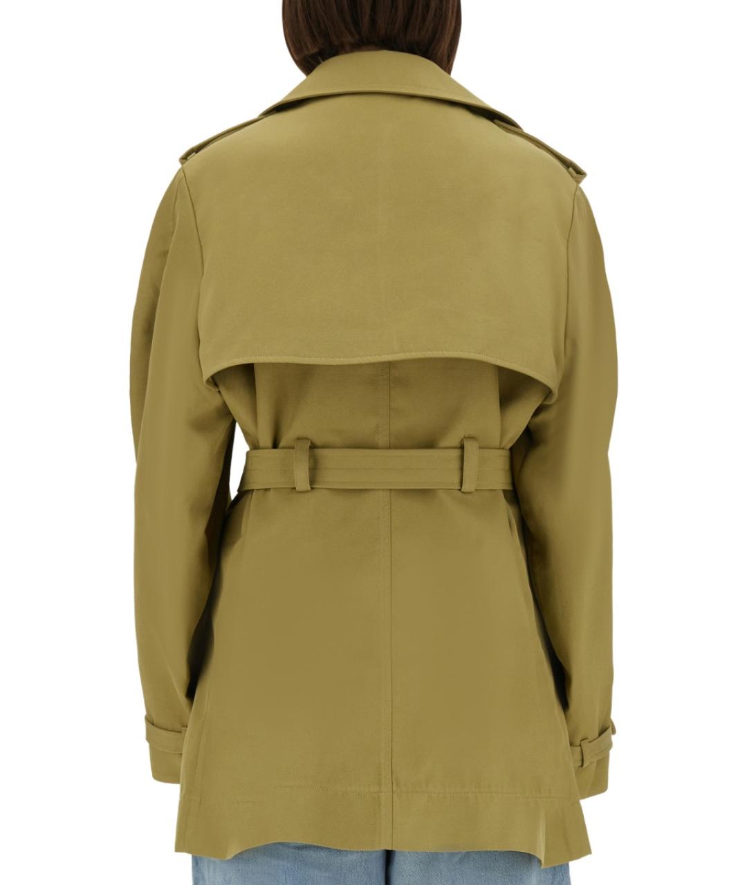 GANNI Хаки полиэстеровый тренч/плащ, фото 4