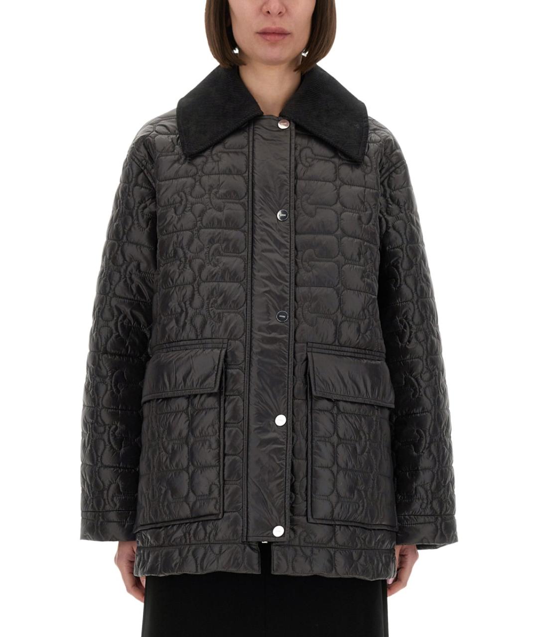 GANNI Черная полиамидовая куртка, фото 4