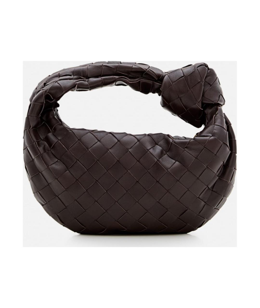 BOTTEGA VENETA Коричневая кожаная сумка с короткими ручками, фото 4