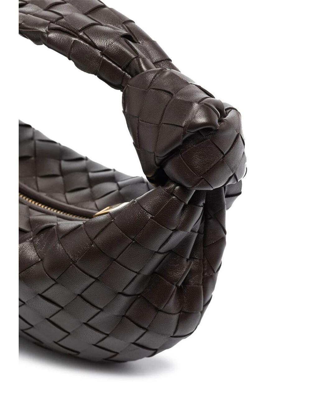 BOTTEGA VENETA Коричневая кожаная сумка с короткими ручками, фото 5