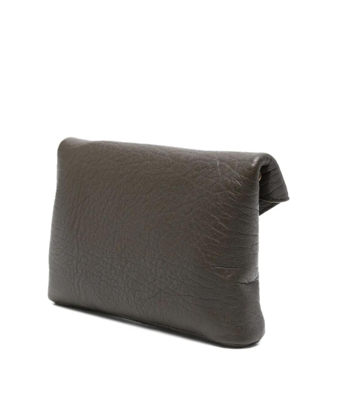 SAINT LAURENT Коричневая кожаная сумка через плечо, фото 3