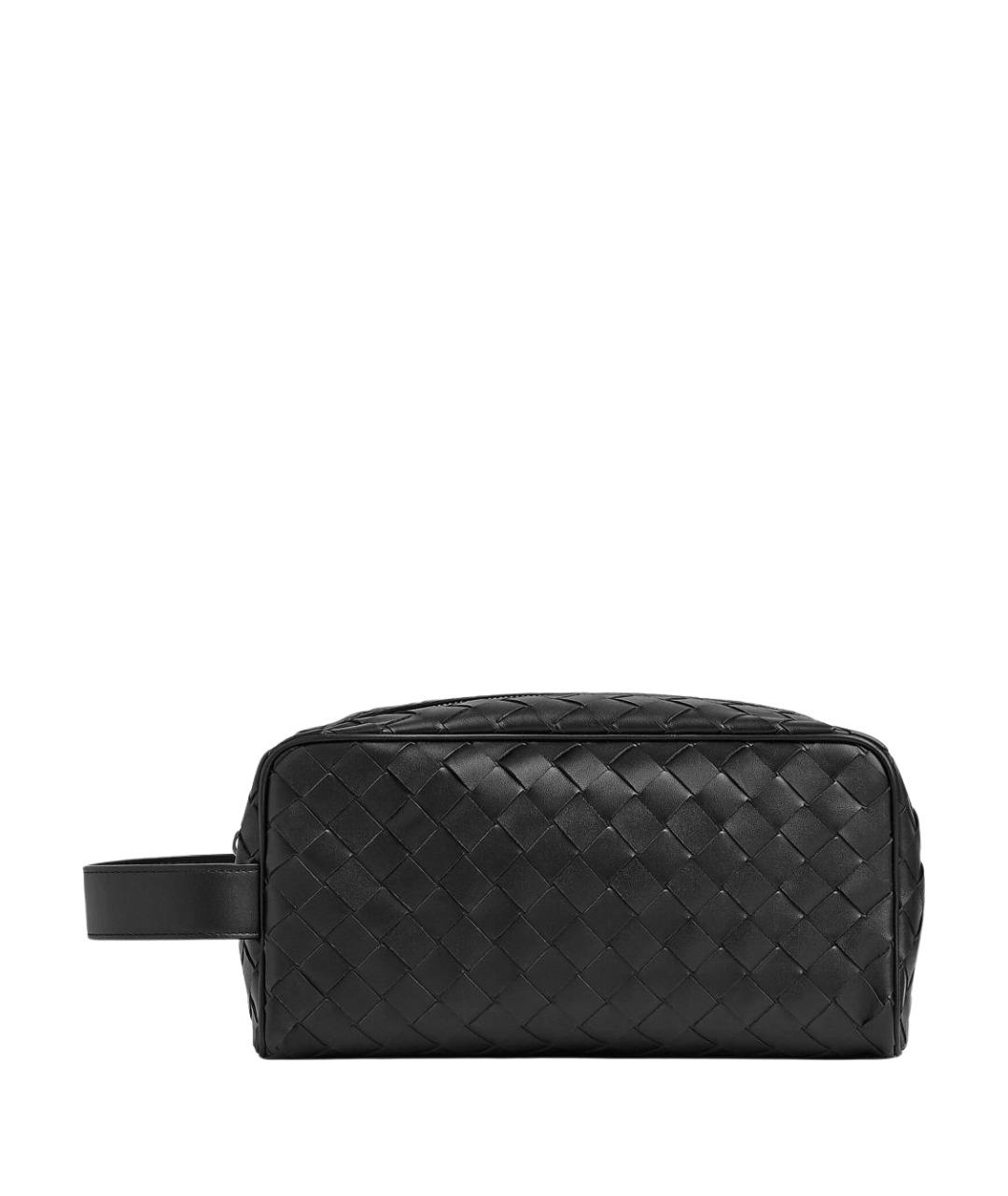 BOTTEGA VENETA Черная кожаная барсетка, фото 1