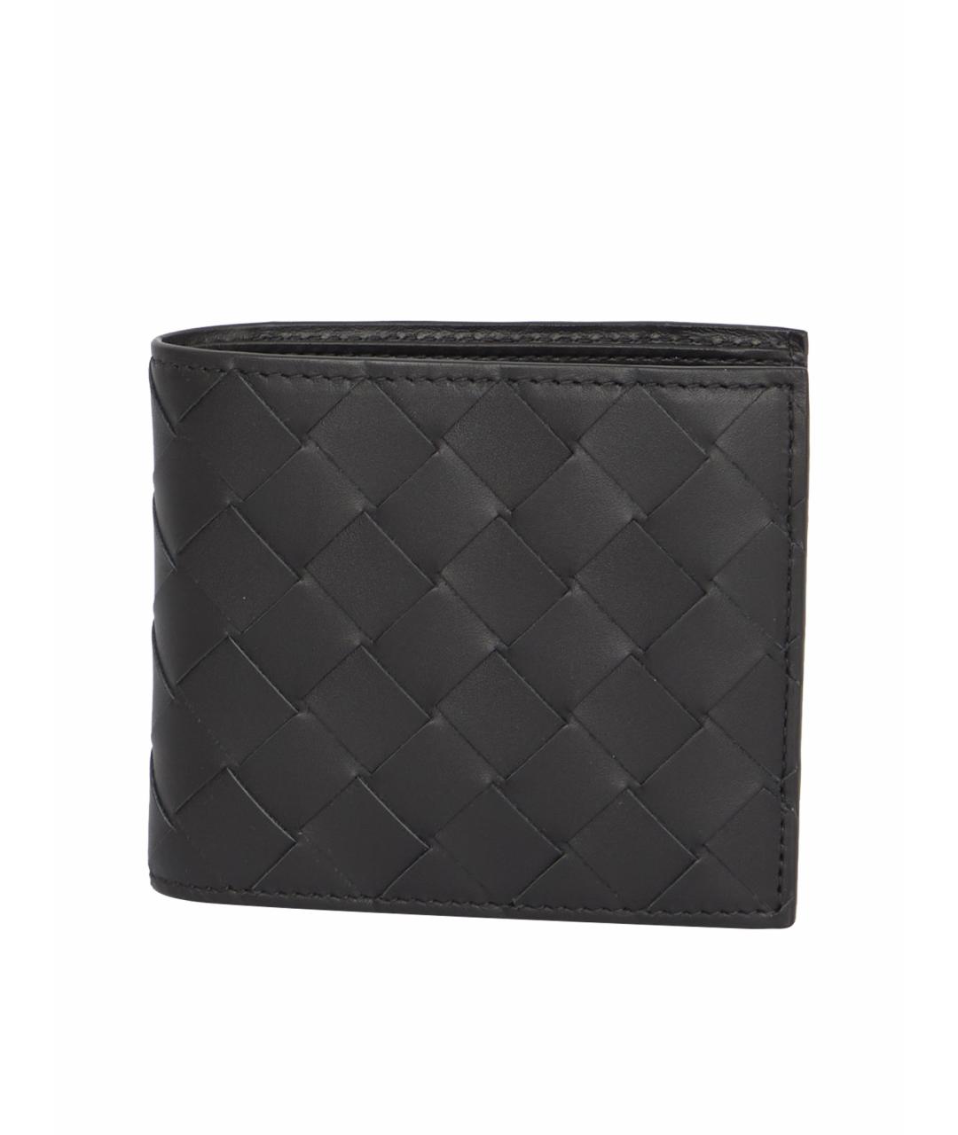 BOTTEGA VENETA Черный кожаный кошелек, фото 1