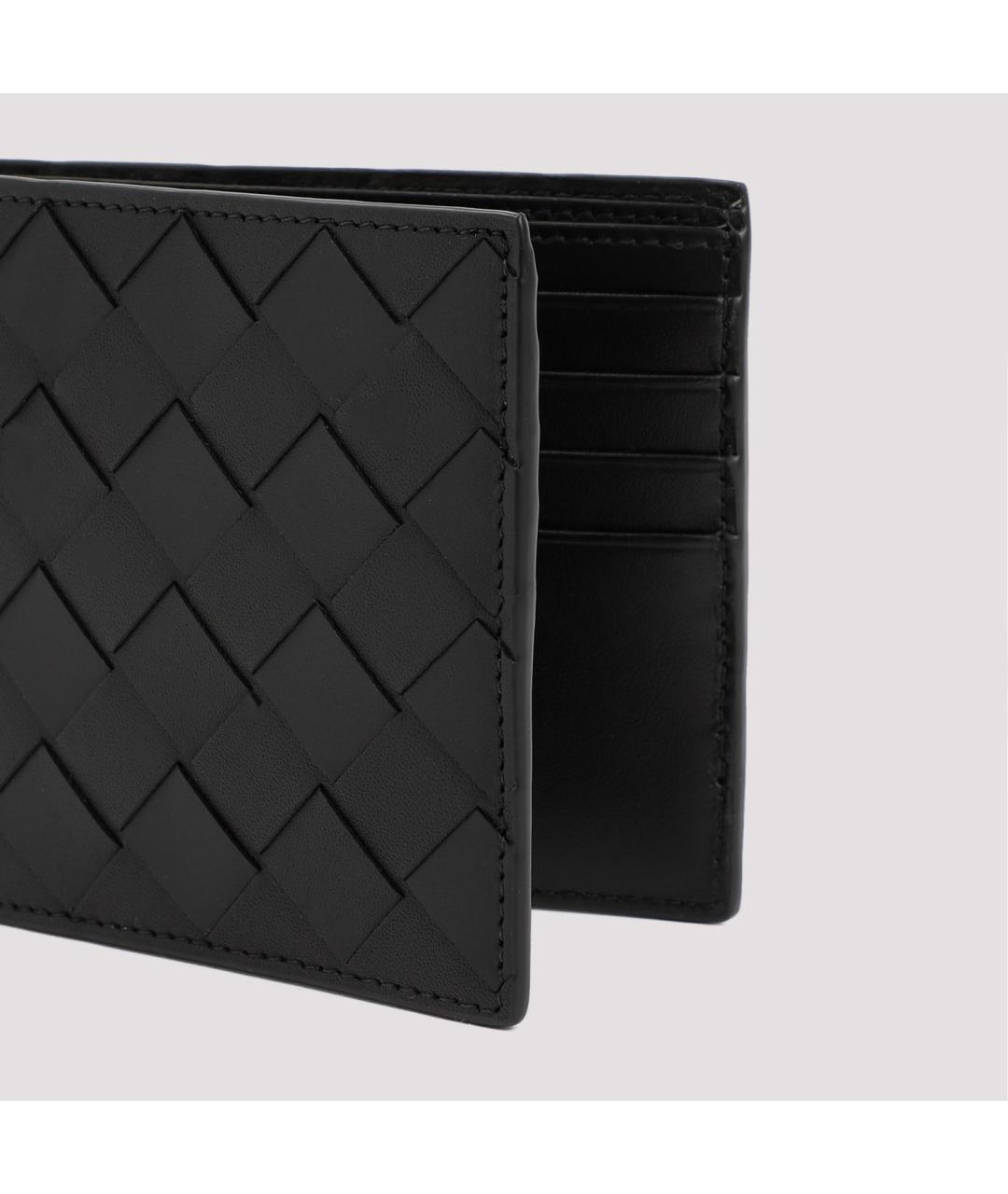 BOTTEGA VENETA Черный кожаный кошелек, фото 5