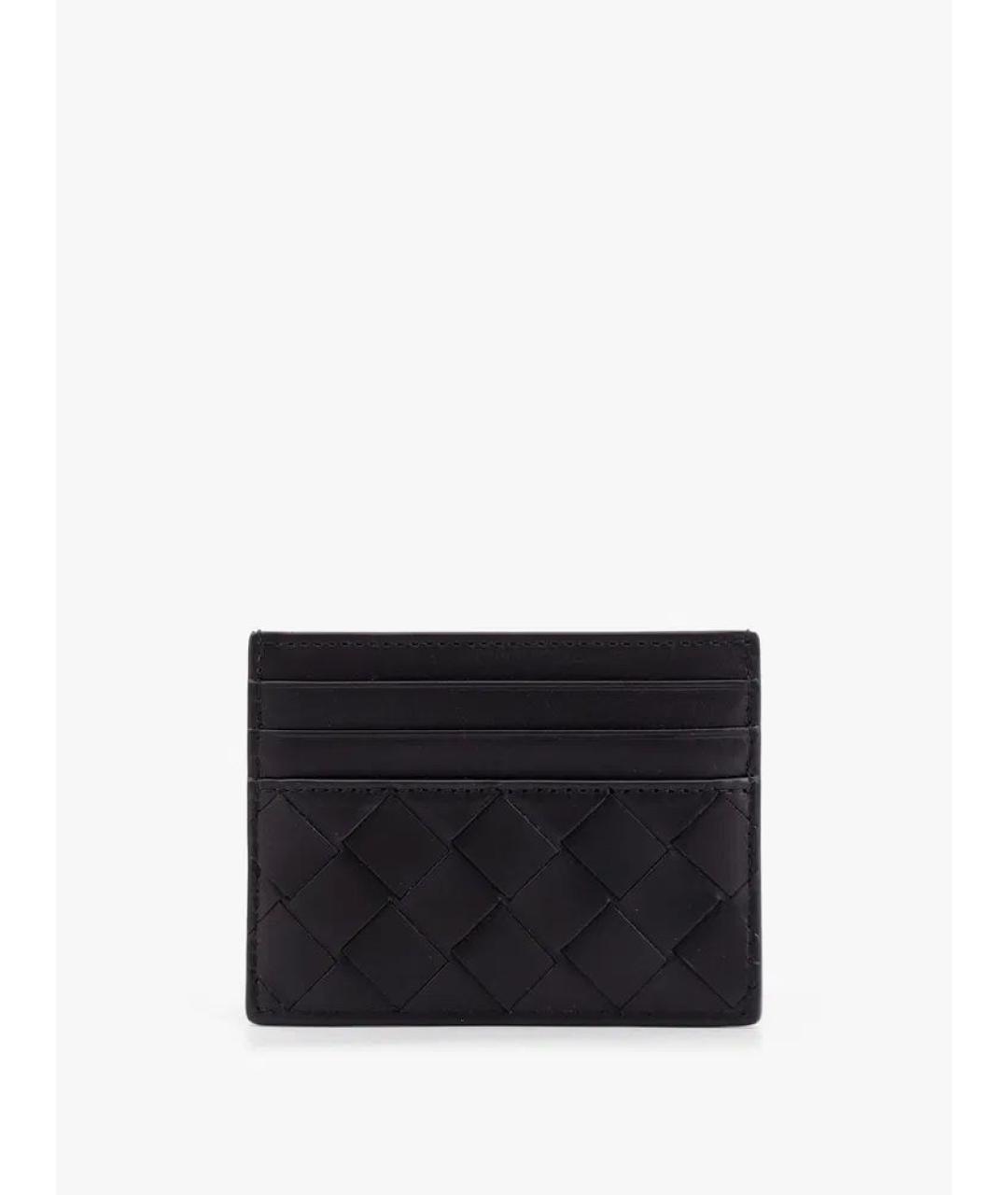 BOTTEGA VENETA Черный кожаный кардхолдер, фото 2