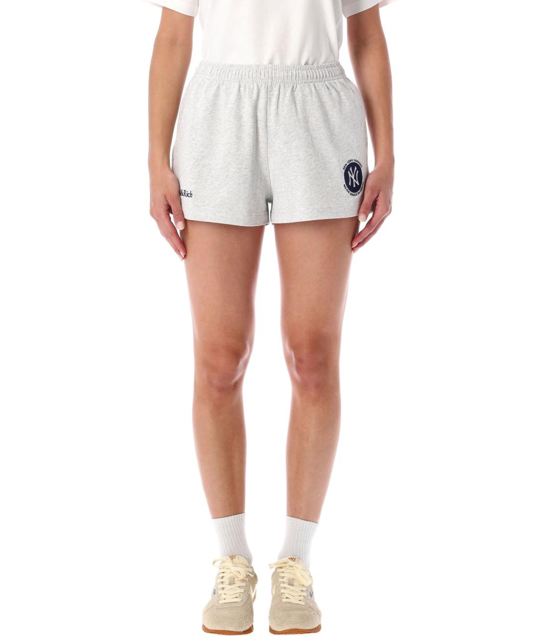 SPORTY AND RICH Серые хлопковые шорты, фото 1