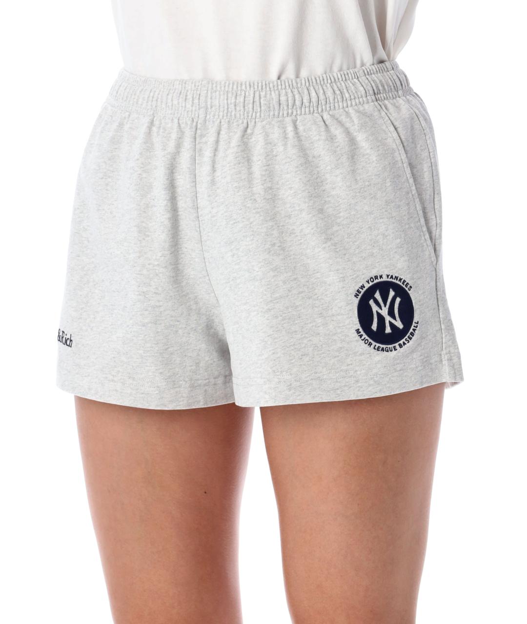 SPORTY AND RICH Серые хлопковые шорты, фото 3