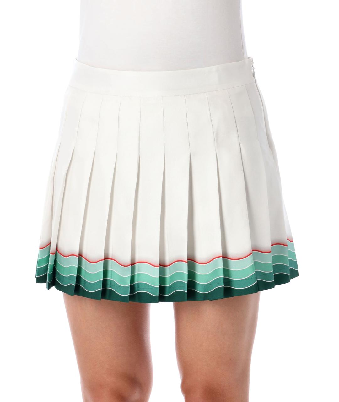 CASABLANCA Белая шелковая юбка мини, фото 3