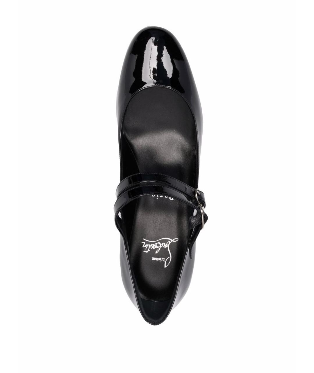 CHRISTIAN LOUBOUTIN Черные кожаные туфли, фото 2