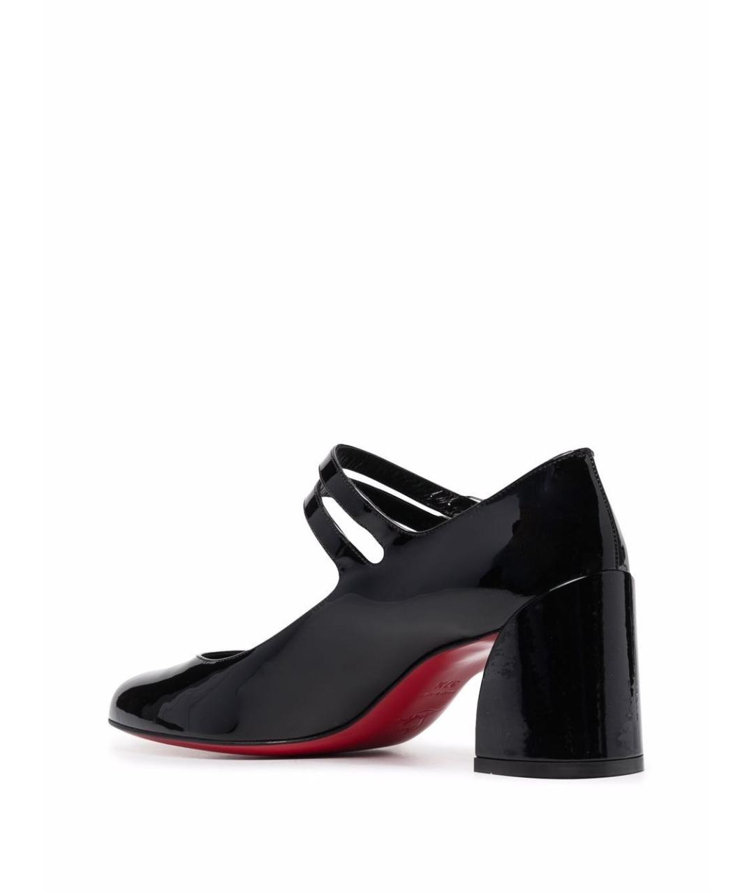 CHRISTIAN LOUBOUTIN Черные кожаные туфли, фото 4