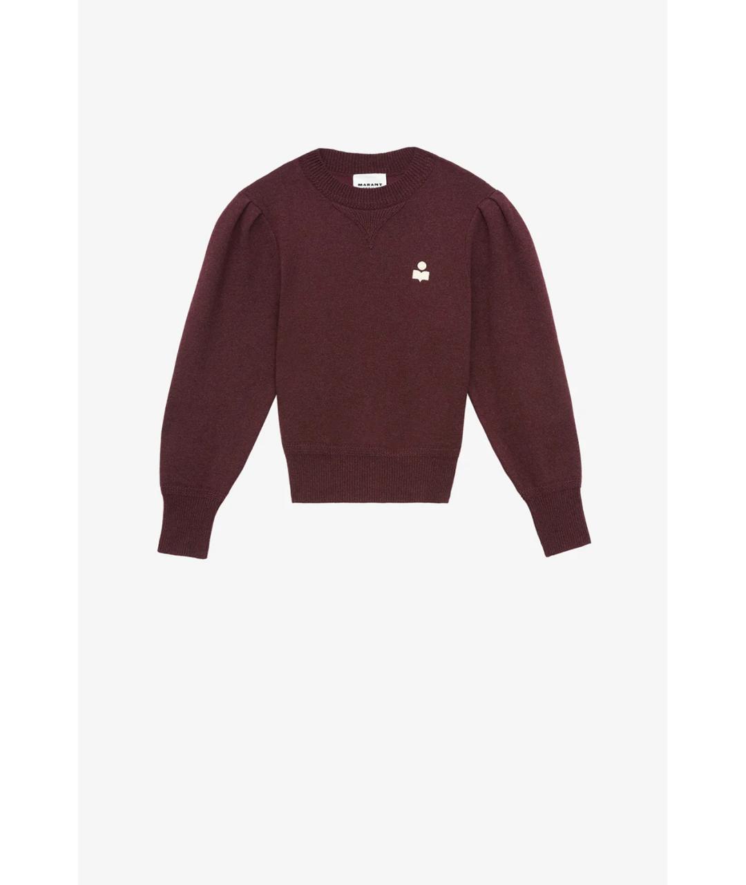 ISABEL MARANT Бордовый хлопковый джемпер / свитер, фото 6