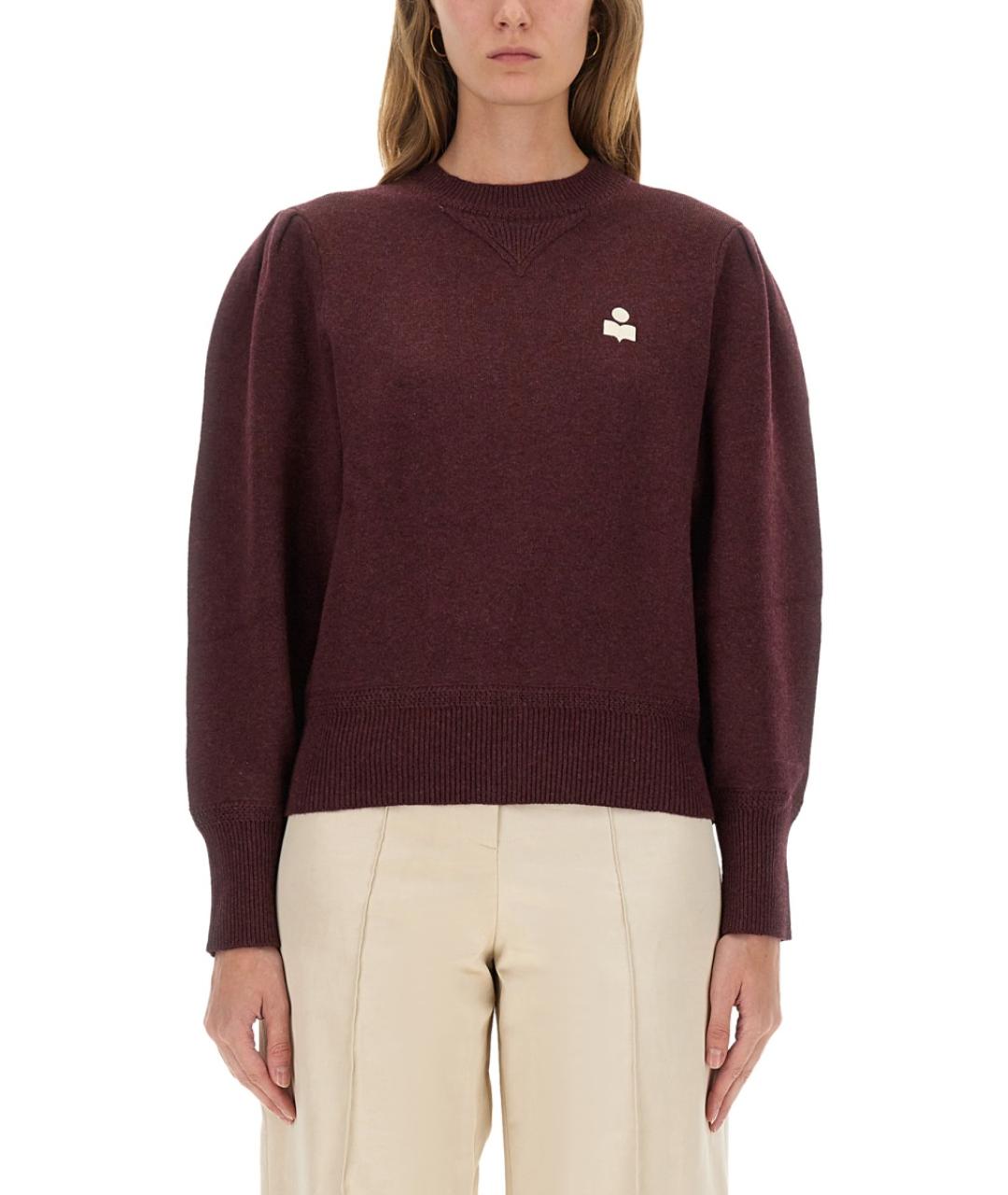 ISABEL MARANT Бордовый хлопковый джемпер / свитер, фото 2