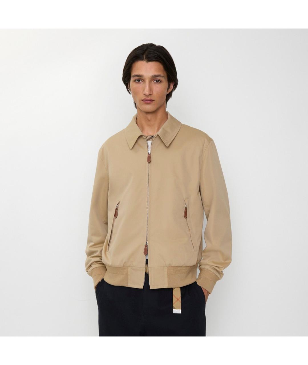 BURBERRY Бежевая хлопковая куртка, фото 2