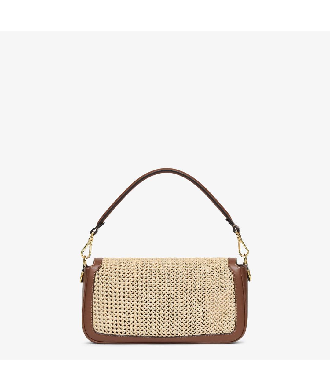 FENDI Бежевая пелетеная сумка через плечо, фото 3