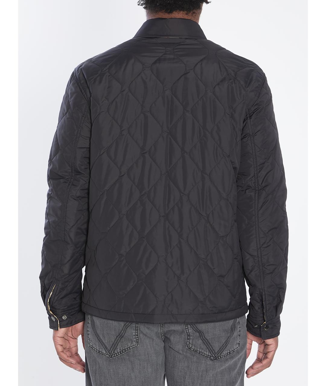 BURBERRY Черная полиамидовая куртка, фото 5