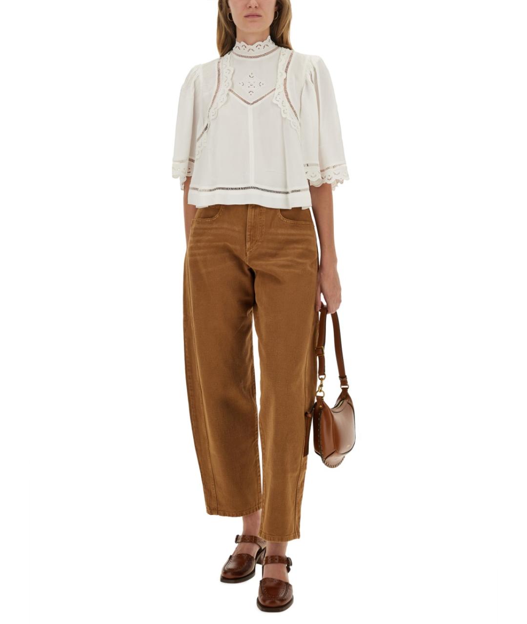 ISABEL MARANT Белая вискозная рубашка, фото 5