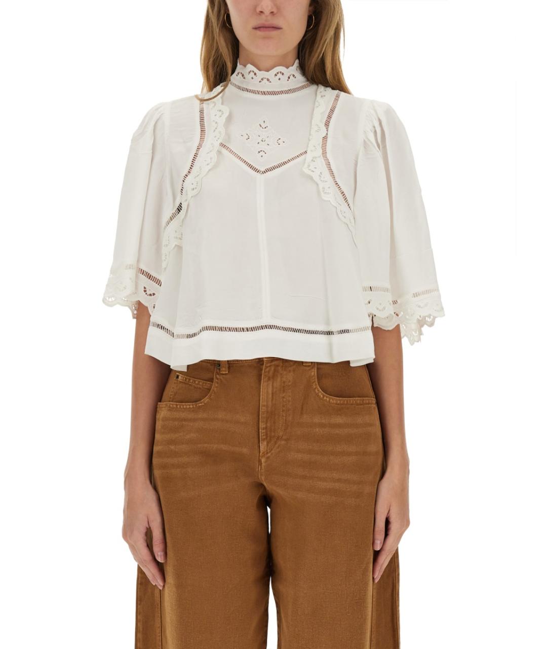ISABEL MARANT Белая вискозная рубашка, фото 2