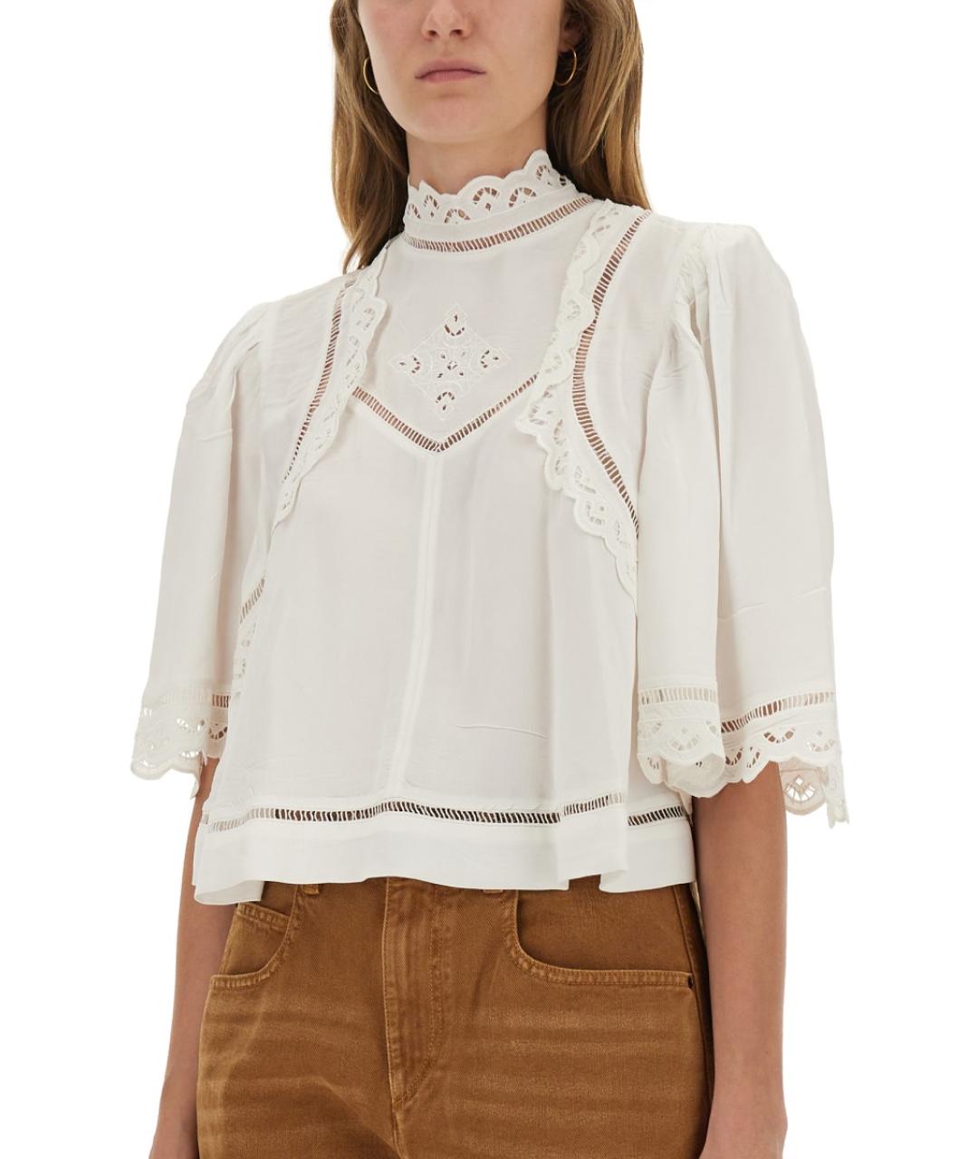 ISABEL MARANT Белая вискозная рубашка, фото 4