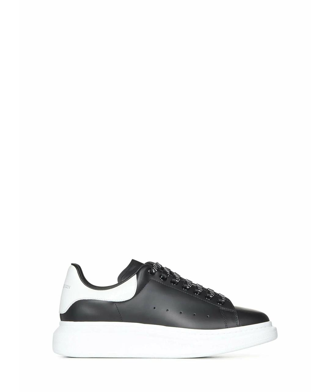 ALEXANDER MCQUEEN Черные кожаные низкие кроссовки / кеды, фото 1