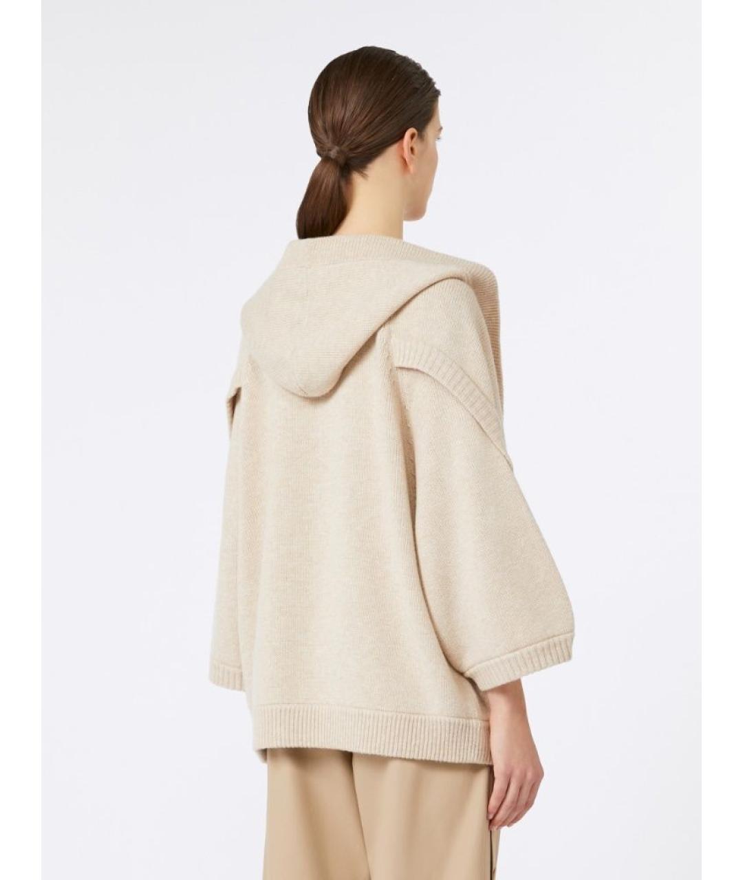 MAX MARA Бежевый шерстяной кардиган, фото 3